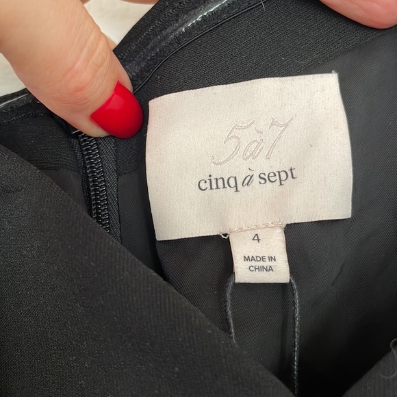 Cinq à Sept black off-the-shoulder formal midi dress - Picture 2 of 7